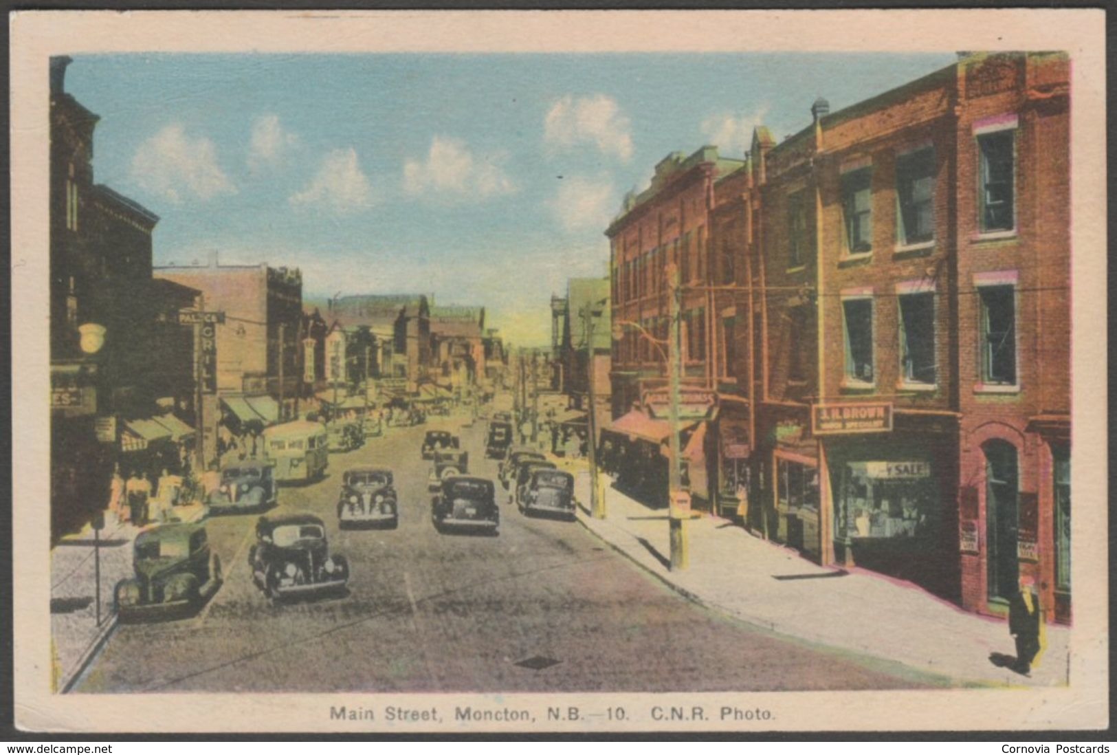 Main Street, Moncton, New Brunswick, C.1930s - Photogelatine Engraving Co Postcard - Other & Unclassified