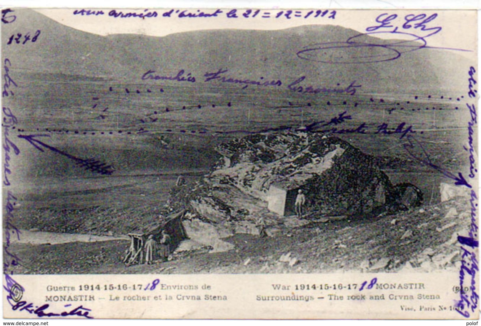 Environs De MONASTIR - Le Rocher Etla Crvna Stena - Guerre 1914/18    (103268) - Serbie