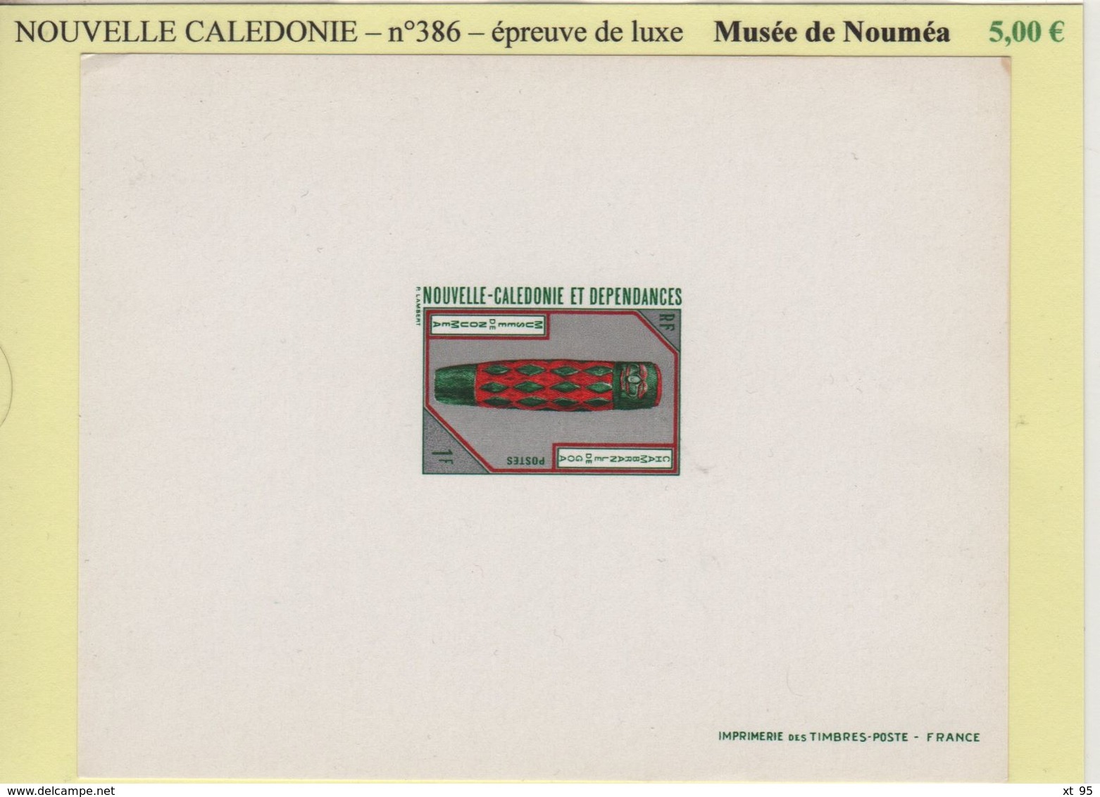 Nouvelle Caledonie - Epreuve De Luxe - N°386 - Musee De Noumea - Nuevos