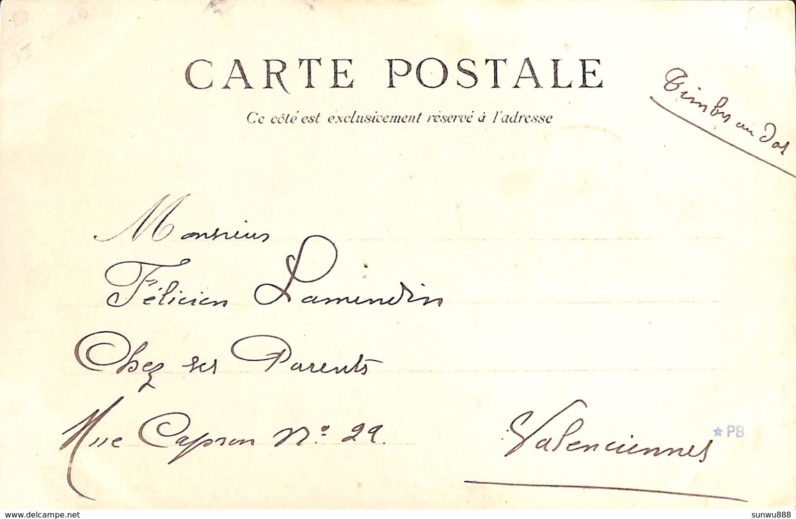 Denain - Canal De L'Escaut Et Fosse L'Enclos (animée, Batellerie, Cambay 1904) - Houseboats