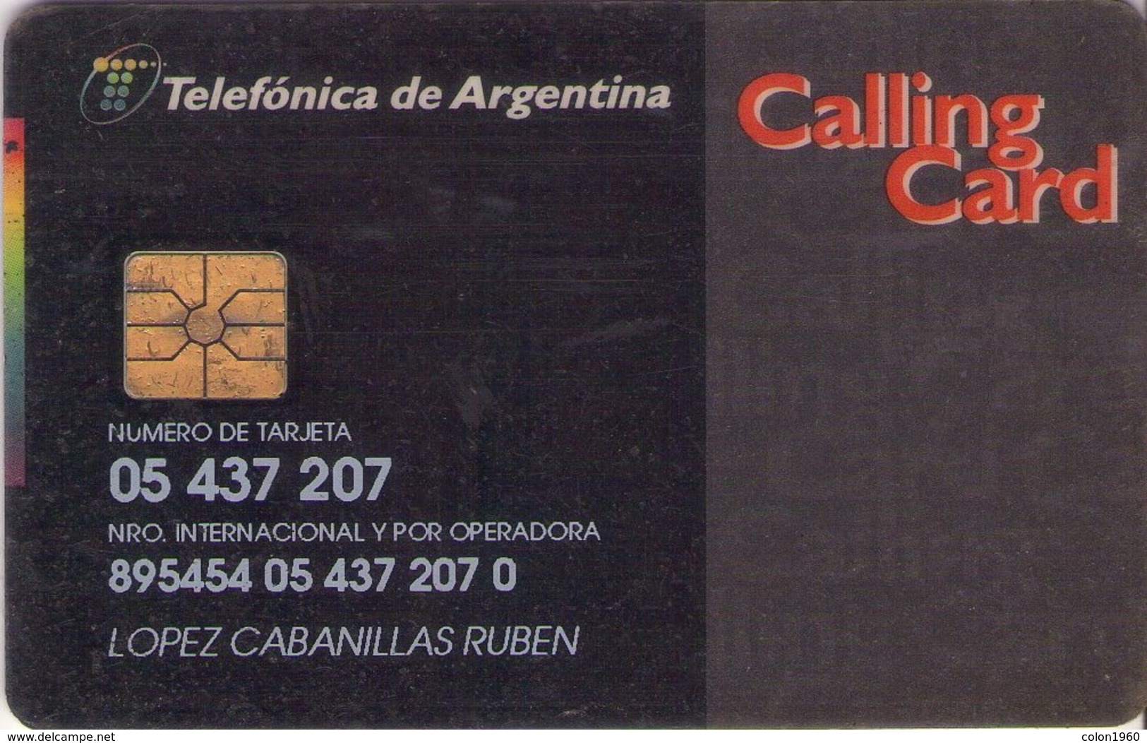 TARJETA TELEFONICA DE ARGENTINA. TARJETA PERSONAL (036) - Argentinien