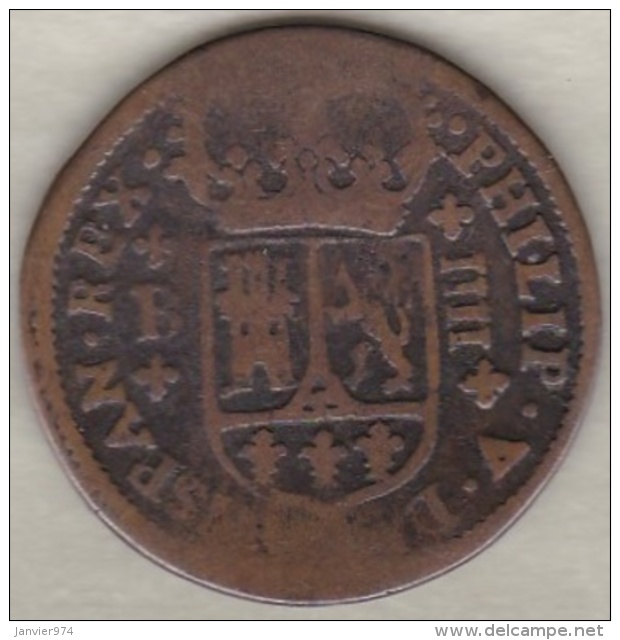 Espagne , 4 Maravedis 1720 B Barcelona . Felipe V .  KM# 303 - First Minting