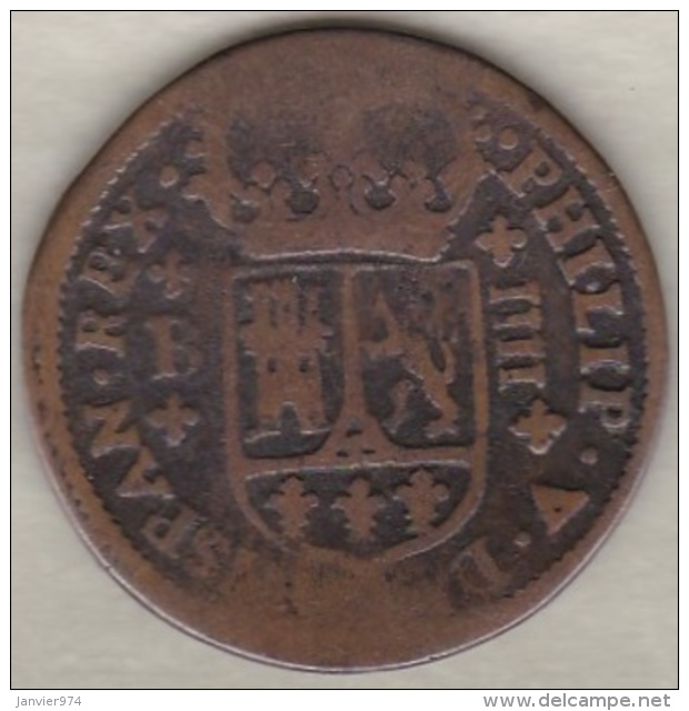 Espagne , 4 Maravedis 1720 B Barcelona . Felipe V .  KM# 303 - Eerste Muntslagen