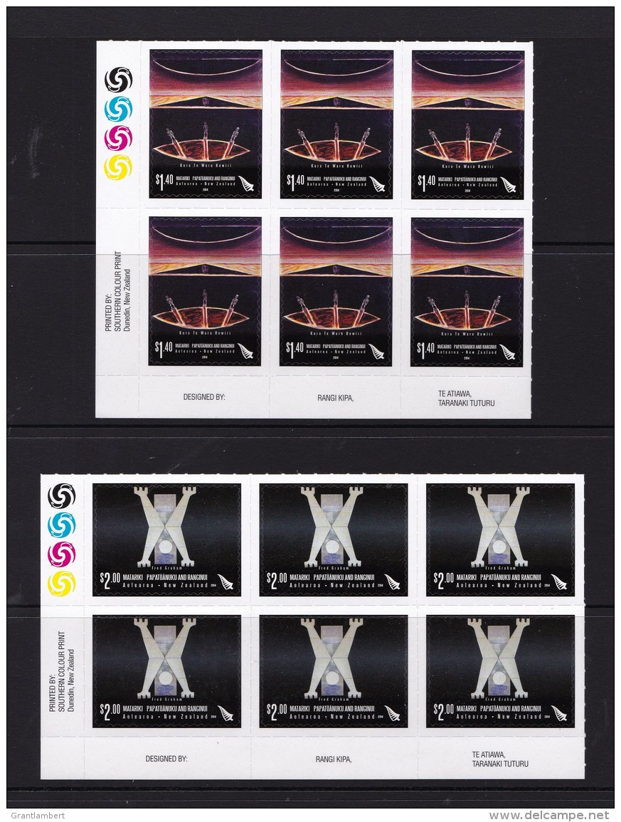 New Zealand 2014 Matariki Set As Control Blocks Of 6 MNH - 3 Scans - Neufs