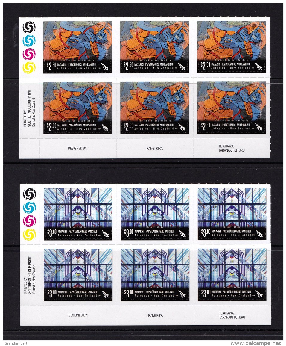 New Zealand 2014 Matariki Set As Control Blocks Of 6 MNH - 3 Scans - Unused Stamps