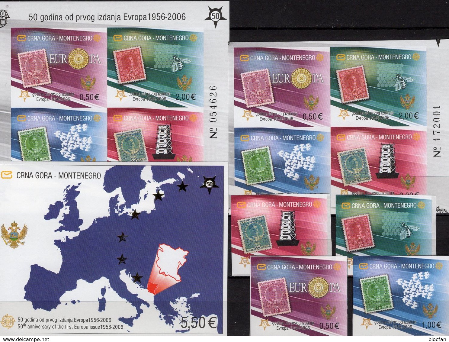 EUROPA Set 1964+Montenegro 108/1,VB,Blocks 2B+3 ** 279€ Hb Ss Sheets Blume Mit 22 Blätter M/s Bf 50 Years CEPT 2006 - Lots & Serien