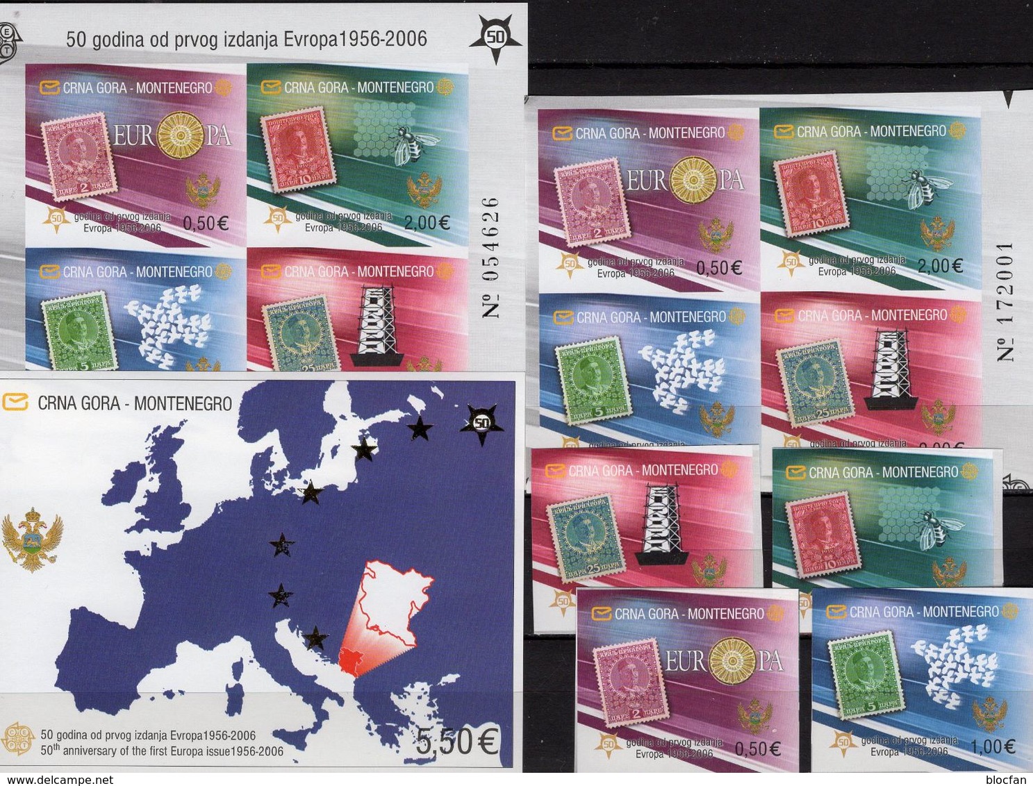 EUROPA Set 1964+Montenegro 108/1,VB,Blocks 2B+3 ** 279€ Hb Ss Sheets Blume Mit 22 Blätter M/s Bf 50 Years CEPT 2006 - Collections, Lots & Séries