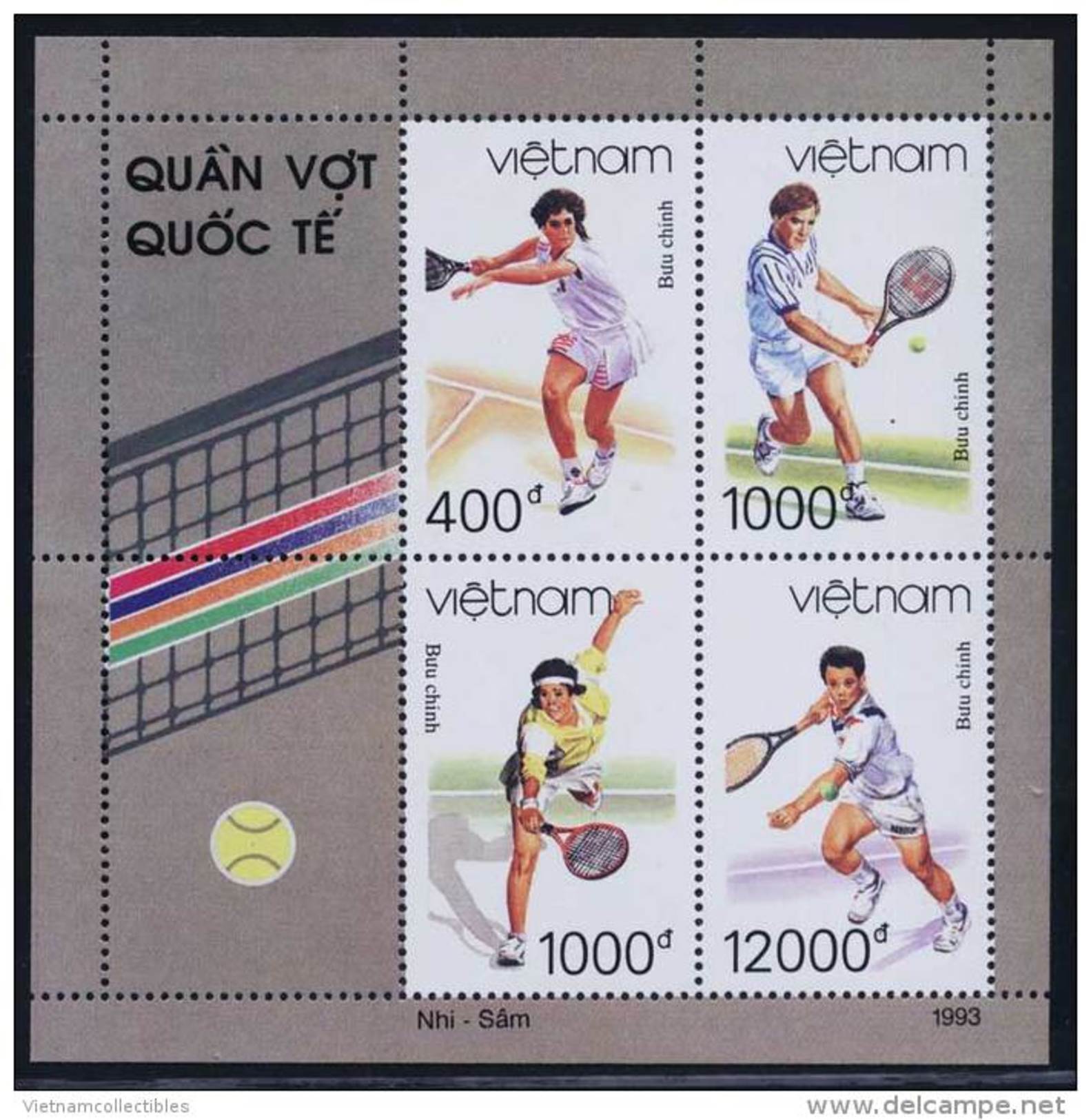 Vietnam Viet Nam MNH Perf Sheetlet 1993 : Tennis (Ms672) - Vietnam