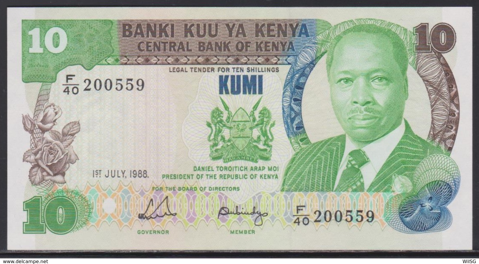 Kenia 10 Shillings 01.07.1988 UNC - Kenia