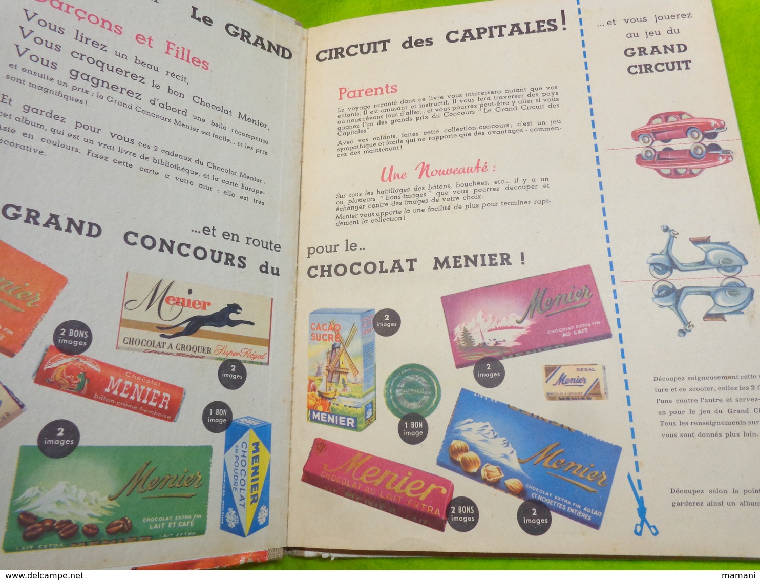 Livre Image -le Grand Circuit Des Capitales-chocolat Menier -il Manque 1 Seule Image - Chocolat