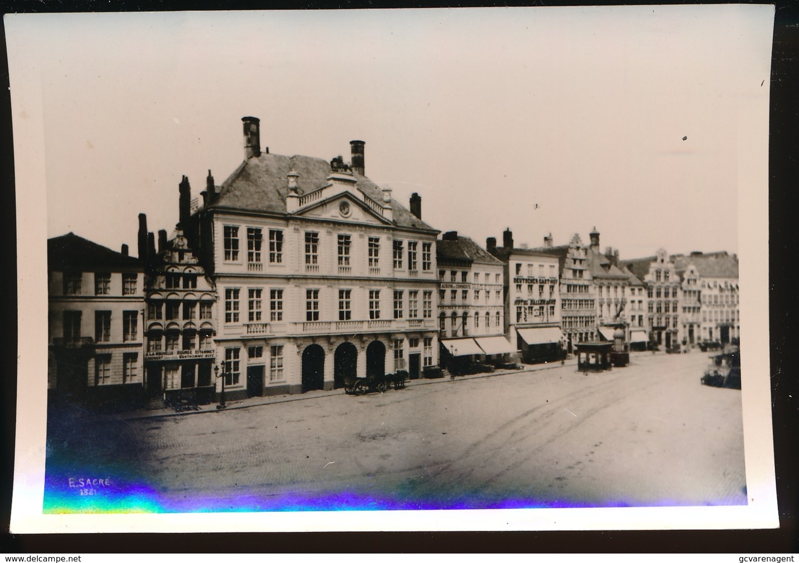 GENT  - FOTO VAN OUDE CLICHE 13 X 9 CM - PAKHUIS KOORNMARKT - Deinze