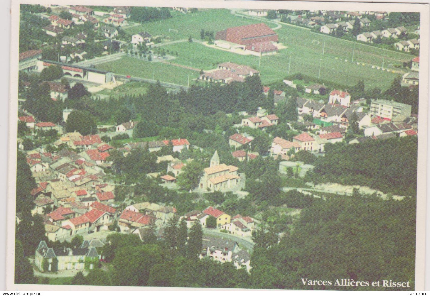 Isère,carte Double Varces,prés Vif,et Grenoble,stade,et Verdure,aprés Midi Dansante, Repas Offert Par Le Maire En 1993 - Vif