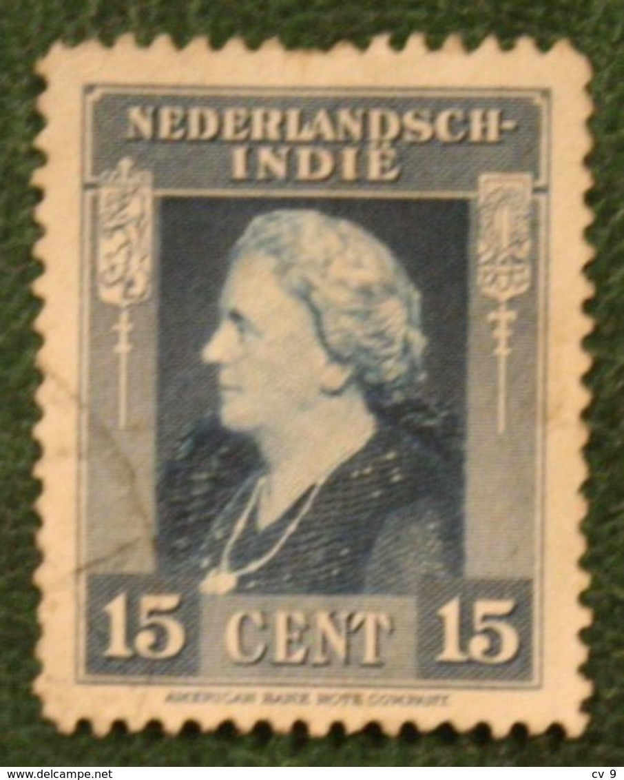 Koningin Wilhelmina 15 Ct NVPH 310 1945-1946 Gestempeld / Used NEDERLAND INDIE / DUTCH INDIES - Niederländisch-Indien