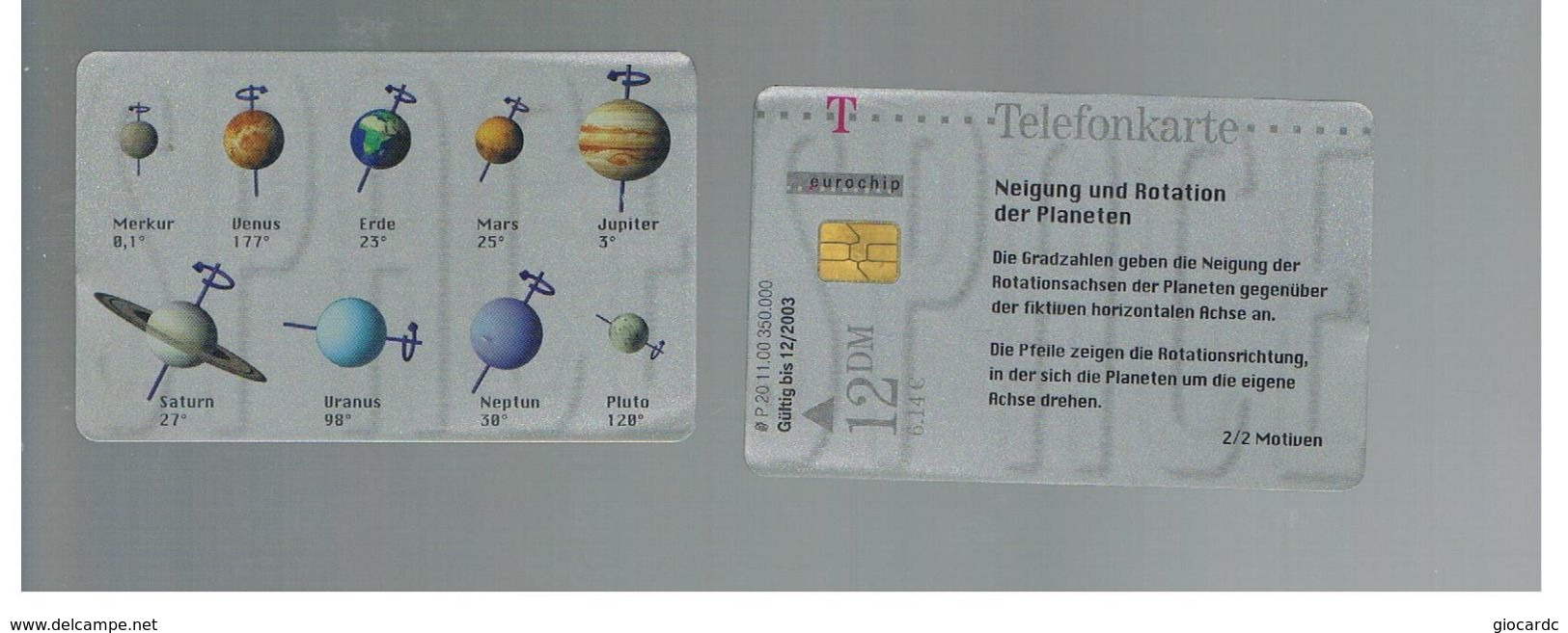 GERMANIA (GERMANY) -  2000 -  PLANETS - RIF.   161 - Sterrenkunde