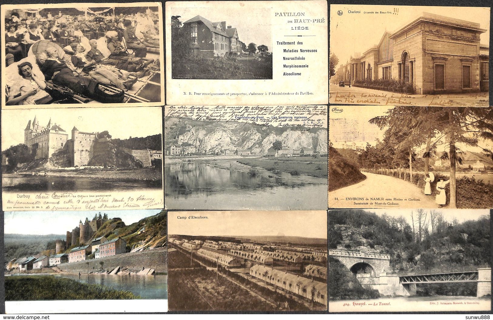 Belgique - lot 121 cartes (Liège Spa Manhay Bruxelles...animée, automobile Grand Bazar DVD...voir scans)