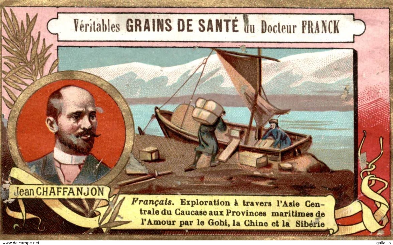 CHROMO GRAINS DE SANTE DU DOCTEUR FRANCK LES EXPLORATEURS JEAN CHAFFANJON - Other & Unclassified