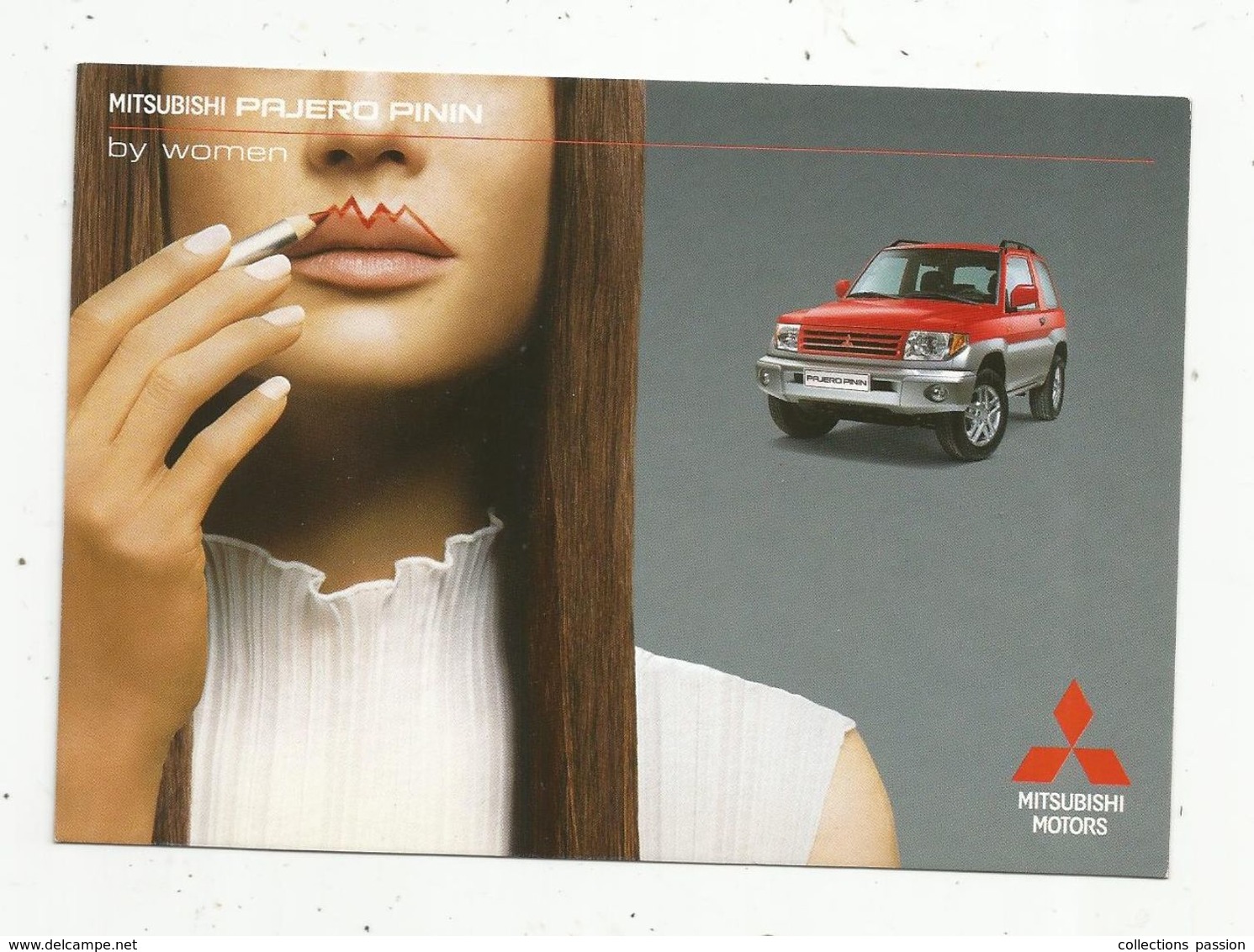 Cp, Automobiles , MITSUBISHI PAJERO PININ By Woman , Vierge - Passenger Cars