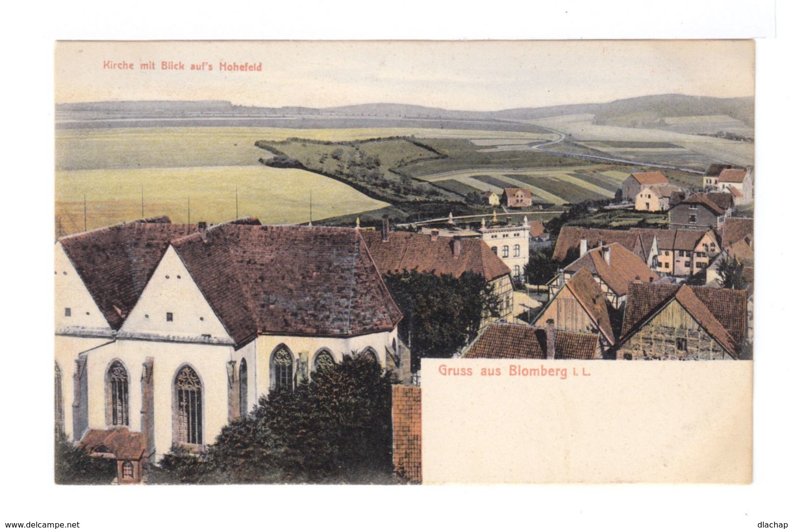 Gruss Aus Blomberg. Kirche Mit Blick Auf's Hohefeld. (2452) - Autres & Non Classés