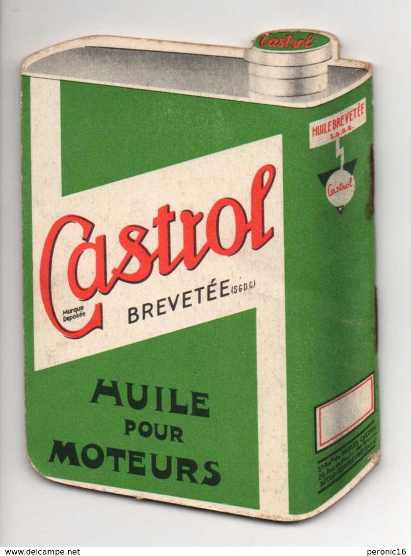 Rare ! Ancien Petit Carnet Publicitaire Huile De Moteur CASTROL, BE - Other & Unclassified
