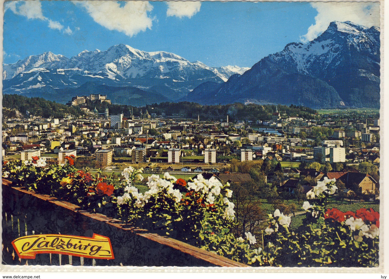 SALZBURG MIT HOHEM GÖLL NATUR TELEAUFNAHME  PANORAMA RIESEN KARTE - Salzburg Stadt