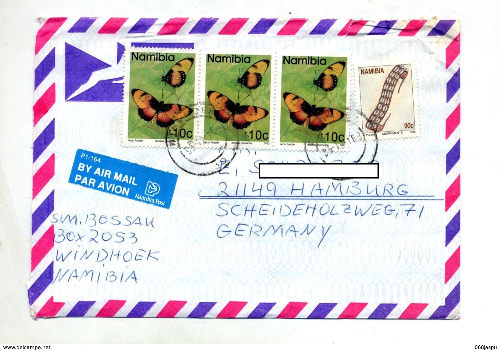 Lettre Cachet ? Sur Papillon - Namibia (1990- ...)