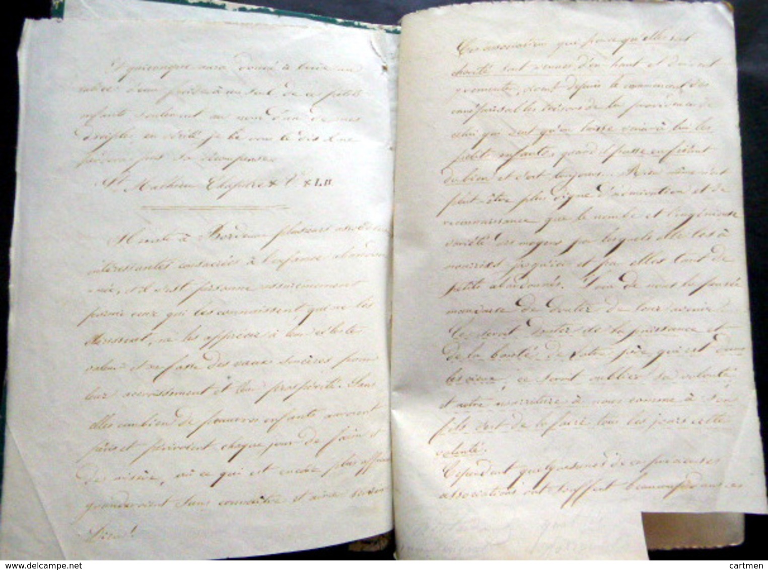 PAUPERISME MANUSCRIT 1836 ENFANCE ABANDONNEE REGLEMENT DE L'ASSOCIATION DE LA PROVIDENCE BORDEAUX - Manuscrits