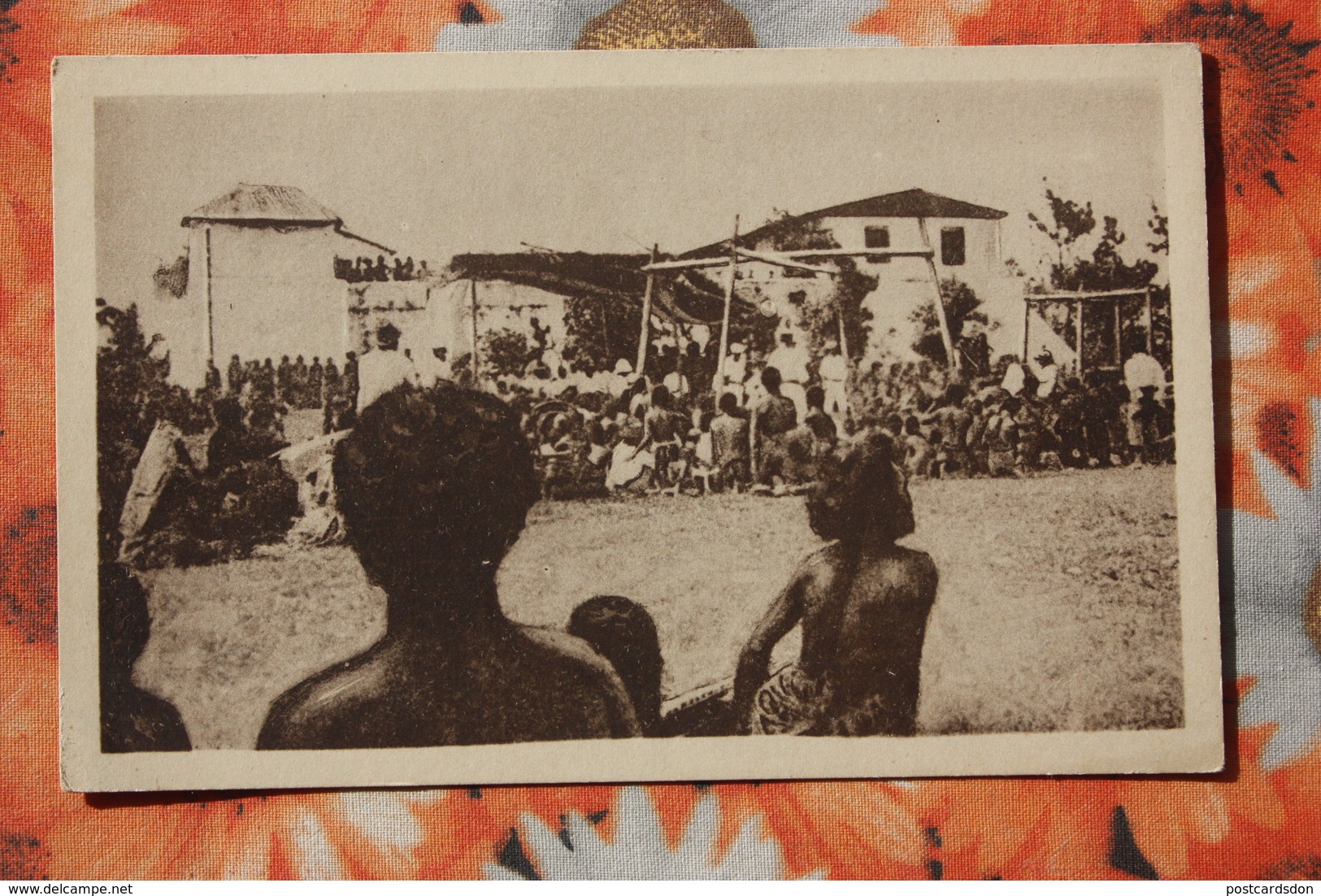 CAROLINAS Y MARIANAS Old Vintage Postcard - Celebrations -  Aborigens - Northern Mariana Islands