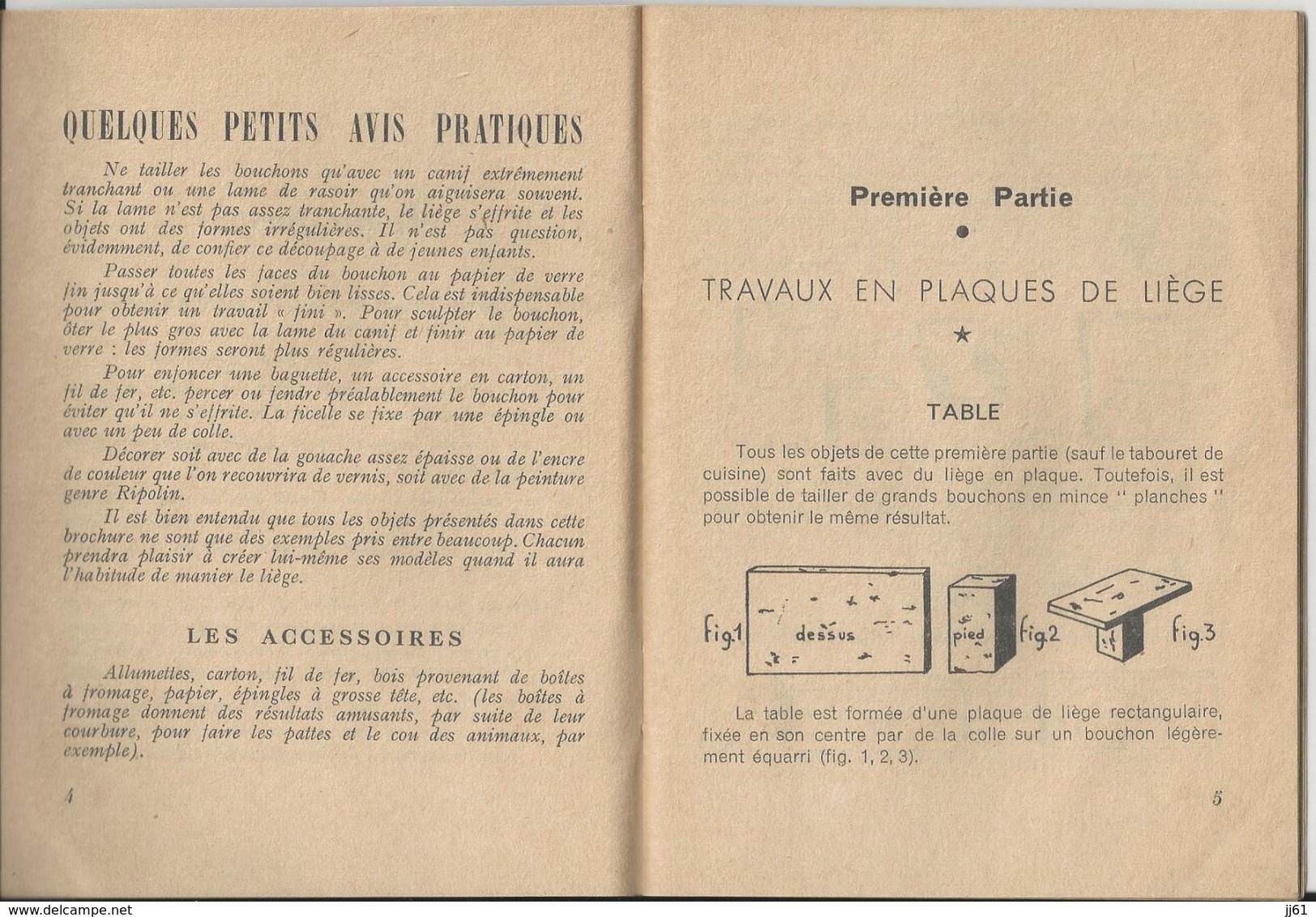 CE QUE L ON PEUT FAIRE AVEC DES BOUCHONS LIVRET DE 31 PAGES EDITIONS FLEURUS ANNEE 1950 60MJ DUBRETON - Autres & Non Classés