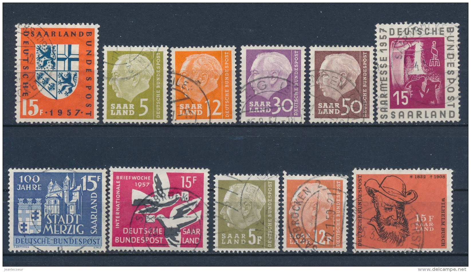 Duitsland/Germany/Allemagne/Deutschland Saarland 1957-58 Mi: 379430 (Gebr/used/obl/o)(3172) - Gebruikt