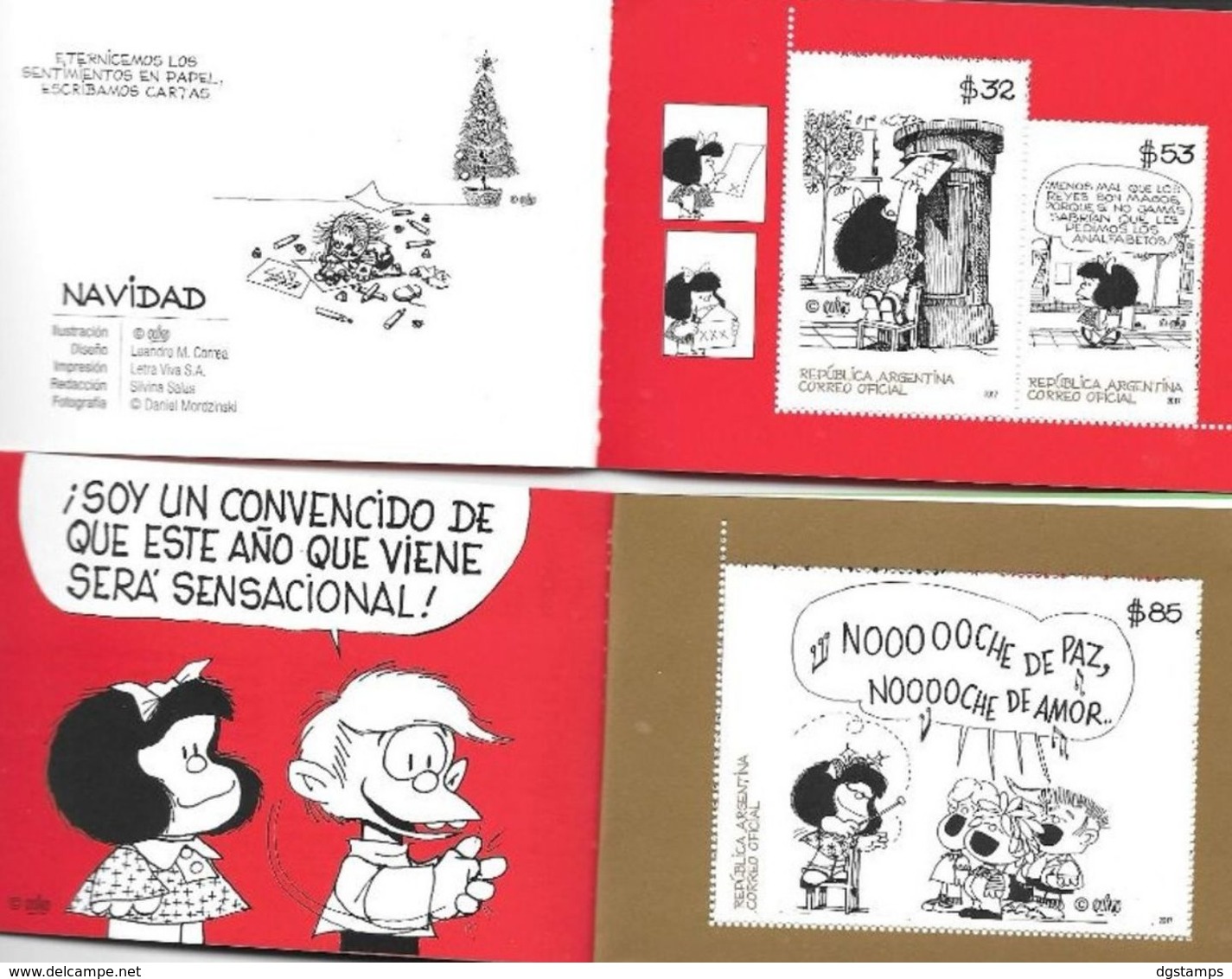 Argentina 2017 ** Carnet Y Sello Navidad. Mafalda. - Postzegelboekjes