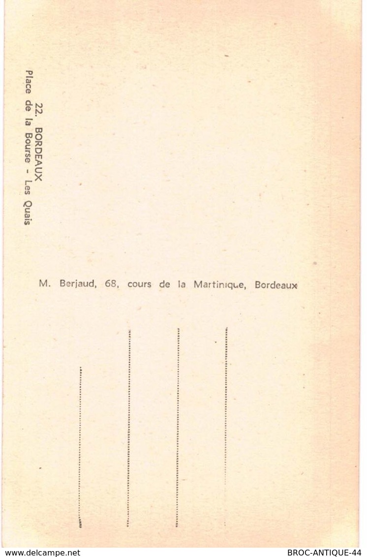 LOT N°375 - LOT DE 19 CPA DE BORDEAUX - PORT QUAIS RADE PORT AUTONOME BOURSE FONTAINE DES TROIS GRACES LA GARONNE