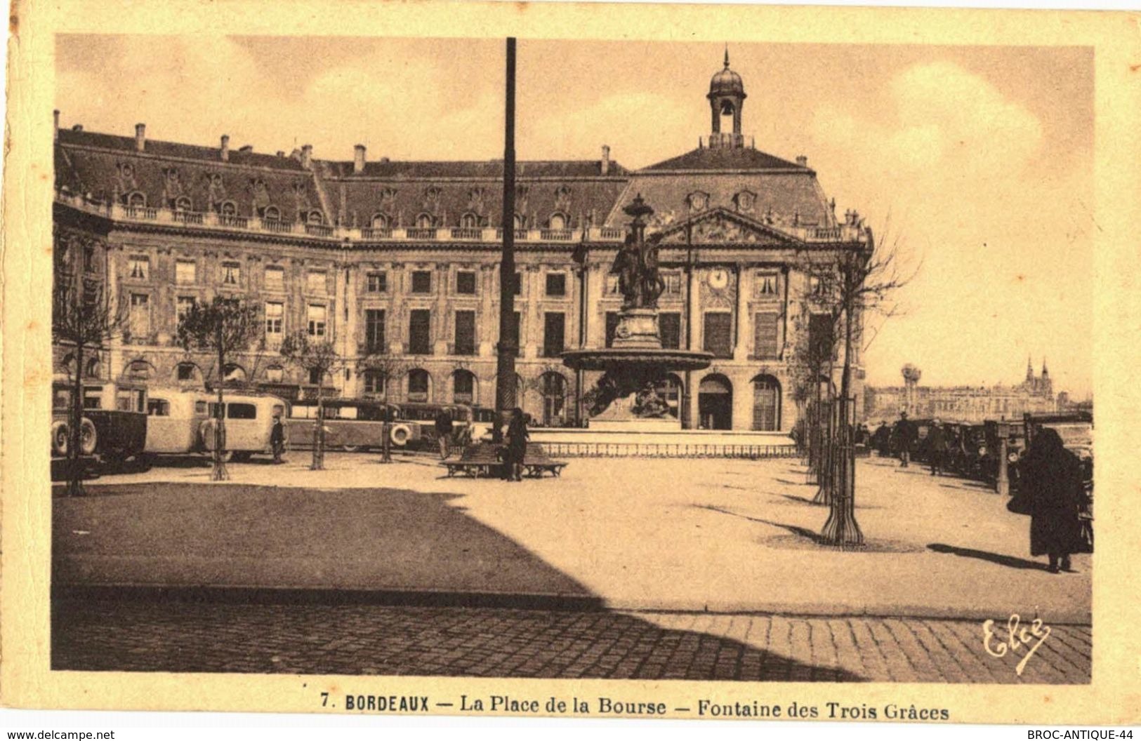 LOT N°375 - LOT DE 19 CPA DE BORDEAUX - PORT QUAIS RADE PORT AUTONOME BOURSE FONTAINE DES TROIS GRACES LA GARONNE