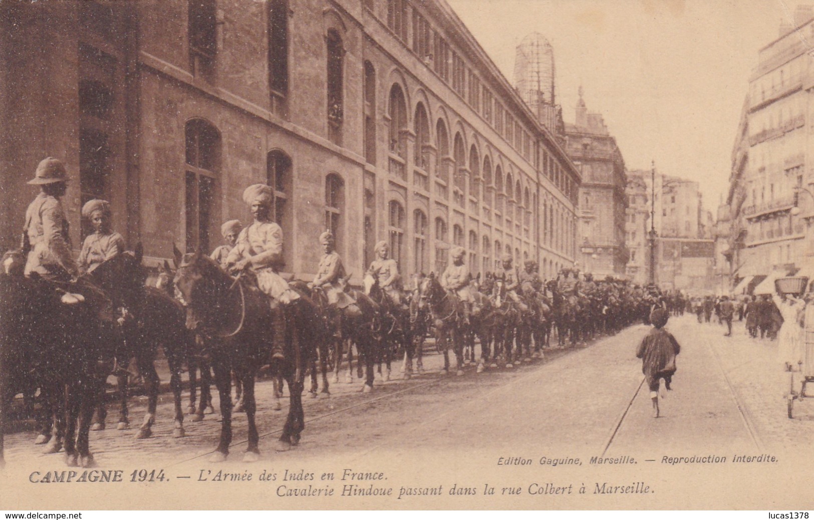 13 / MARSEILLE / L ARMEE DES INDES / RUE COLBERT - Sin Clasificación