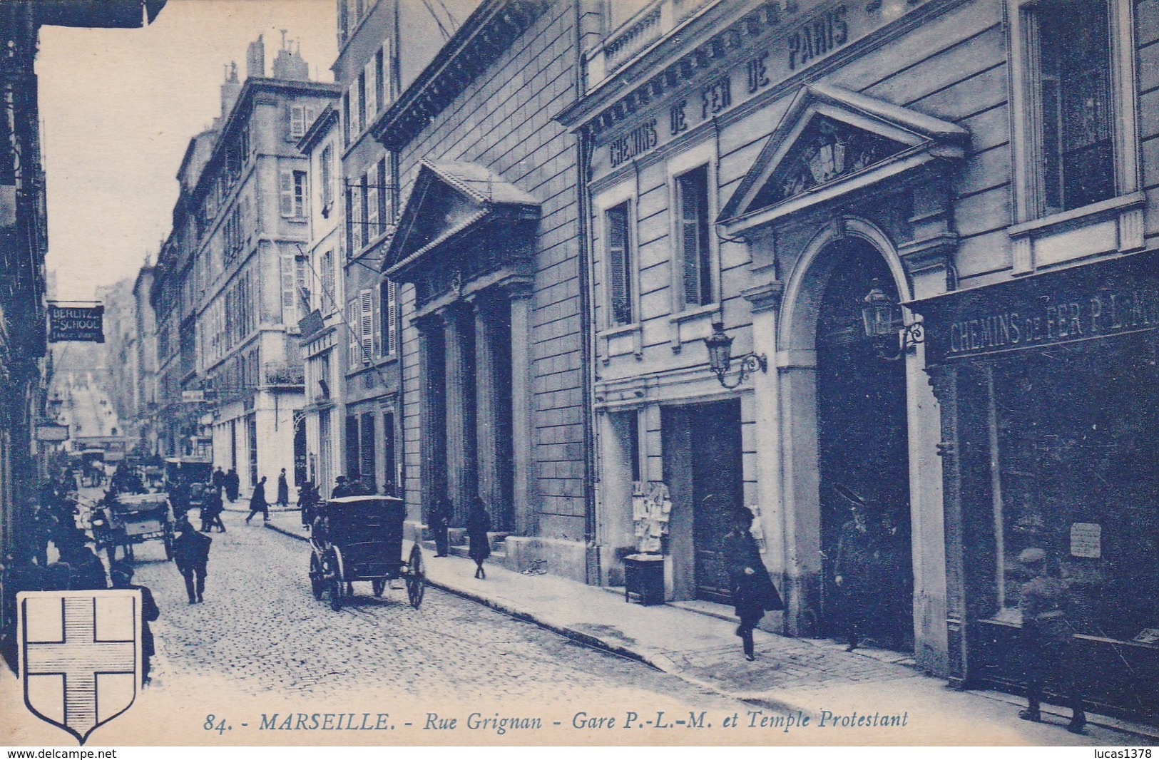 13 / MARSEILLE / RUE GRIGNAN / GARE P.L.M ET TEMPLE PROTESTANT / ARTAUD 84 - Quartiers Sud, Mazargues, Bonneveine, Pointe Rouge, Calanques