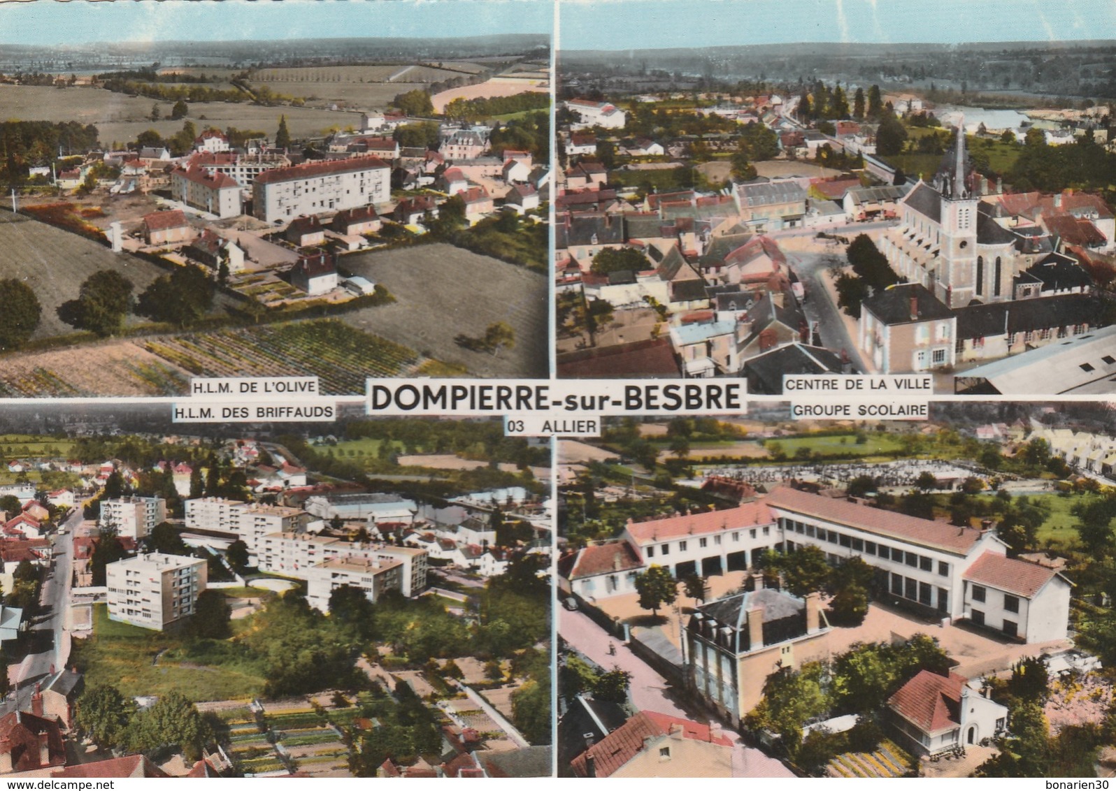 CPSM 03 DOMPIERRE SUR BESBRE MULTIVUES - Other & Unclassified