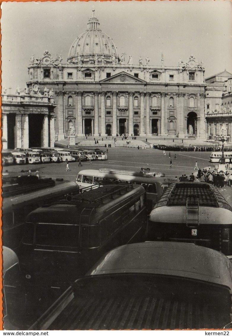 CP Pèlerinage Des Petits Séminaristes De France à Rome Septembre 1057 CAR CHAUSSON RENAULT BERLIET - Other & Unclassified