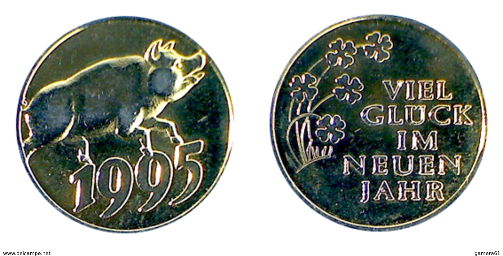 02274 GETTONE JETON TOKEN AUSTRIA (?) GLUCK TALER NEW YEARS 1995 - Autres & Non Classés