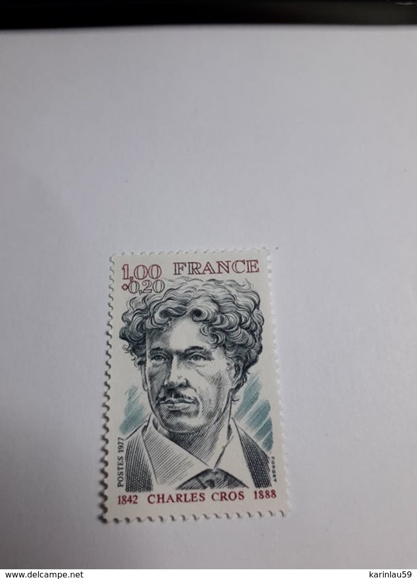 Timbre France 1977 / Y&T N° 1956 : Charles Cros Neuf - Unused Stamps