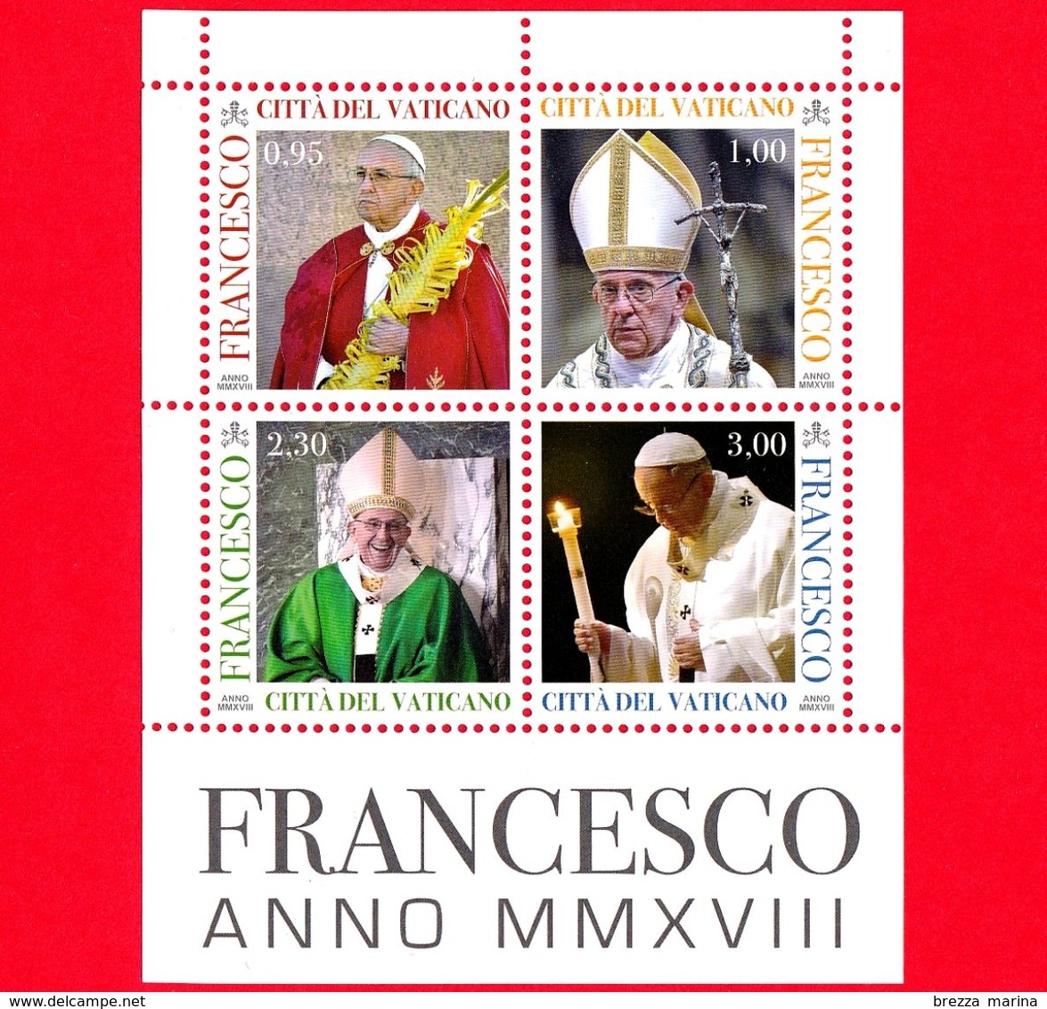 Nuovo - MNH - VATICANO - 2018 - Pontificato Di Papa Francesco MMXVIII - Pontificate Of Pope Francis - BF - Blocchi E Foglietti