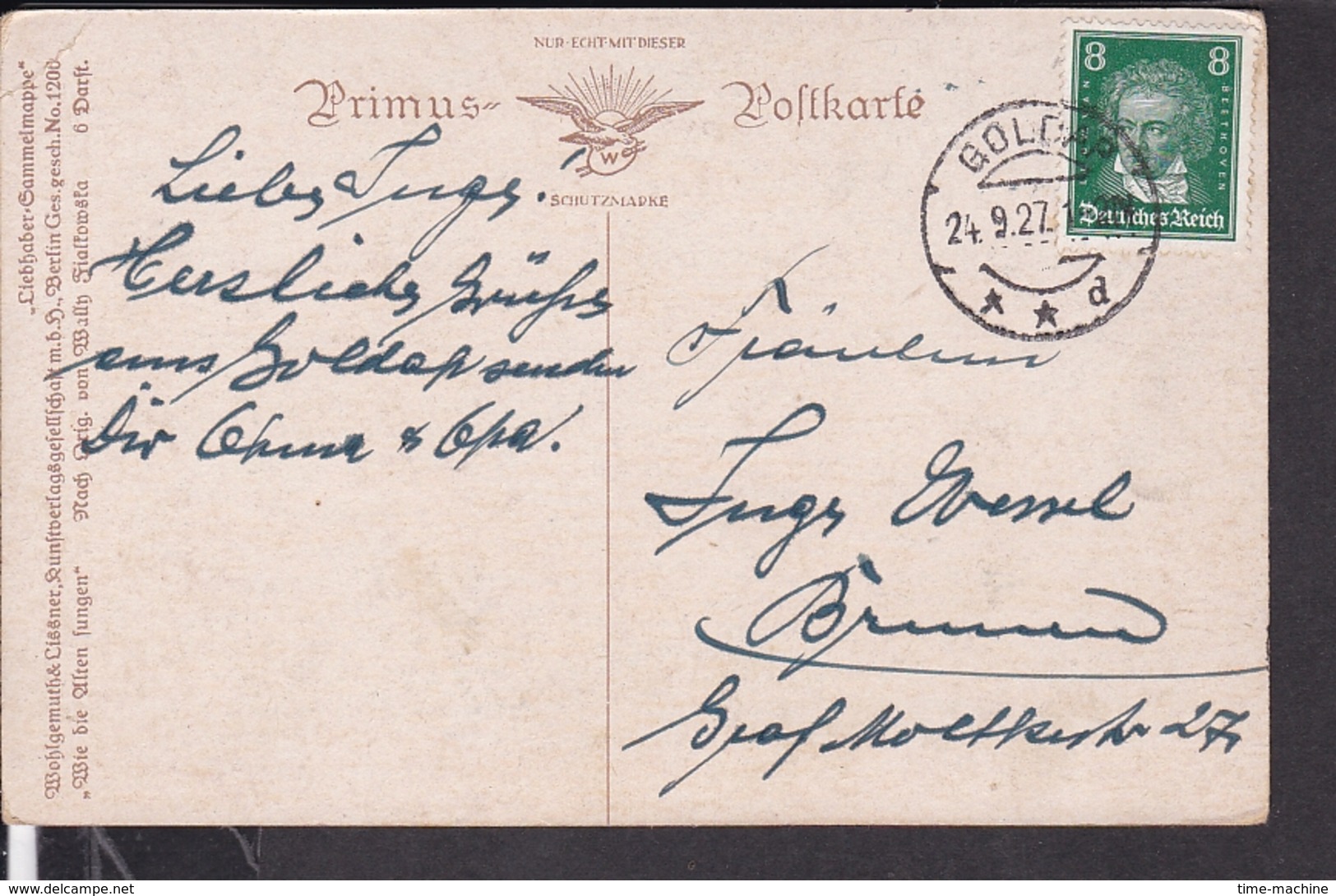 Künstlerpostkarte  W.Fialkowska  , Primuspostkarte , Dackel  1927 - Fialkowska, Wally