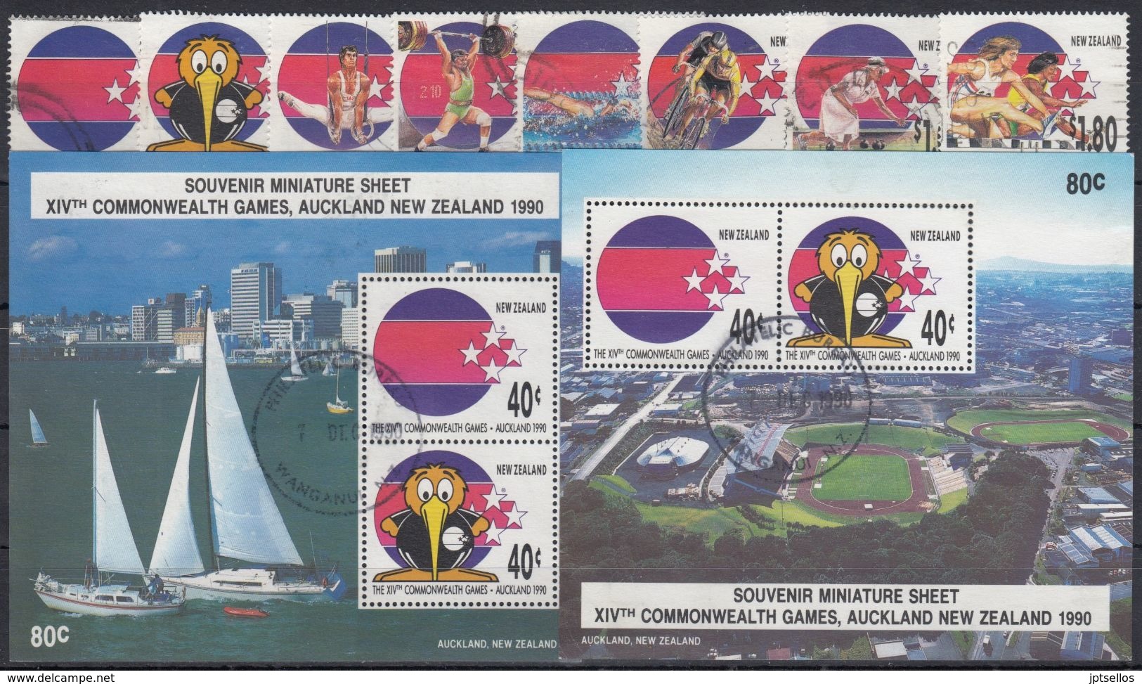 NUEVA ZELANDA 1989 Nº 1051/58 + HB-70/71 USADO - Usati