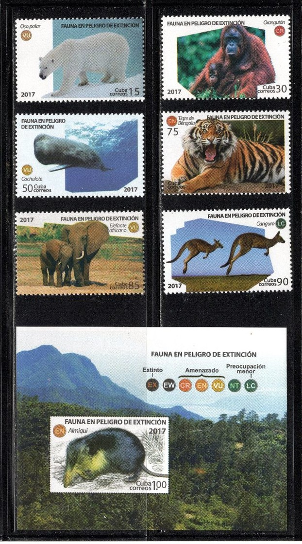 Cuba 2017 C17-39 Endangered Fauna. Fauna MNH - Unused Stamps