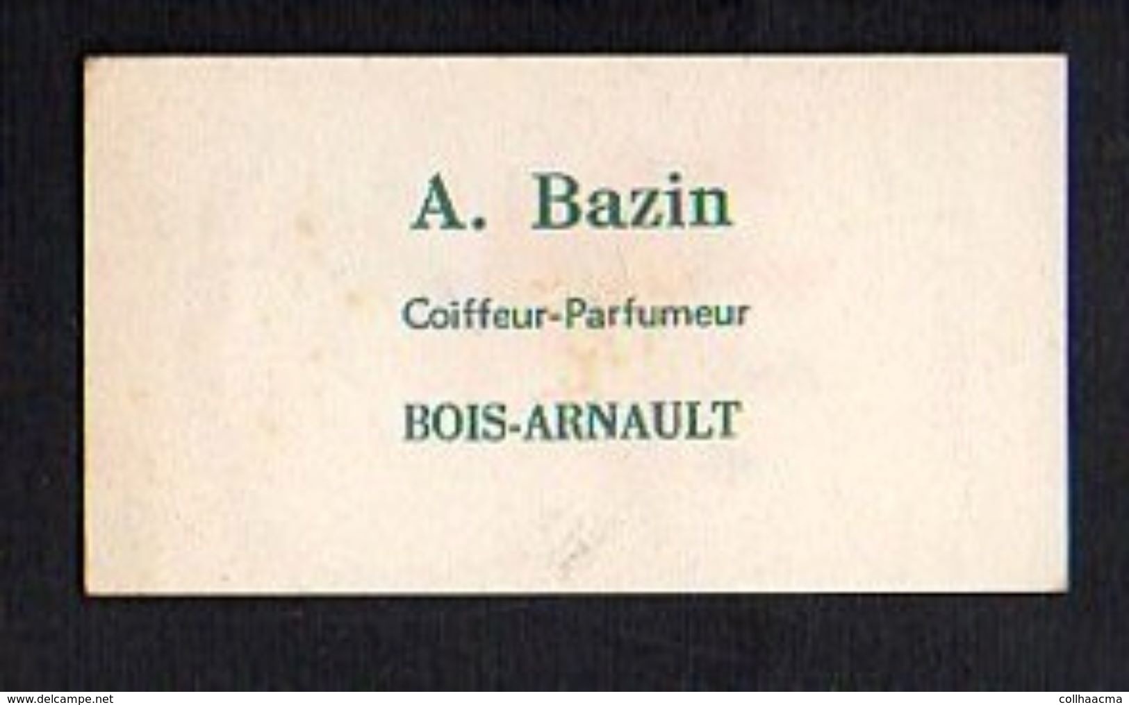 Carte Parfumée Publicitaire / Cuir De Russie De L.T. Piver Paris / Verso A. Bazin Coiffeur Parfumeur à Bois Arnault (27) - Vintage (until 1960)