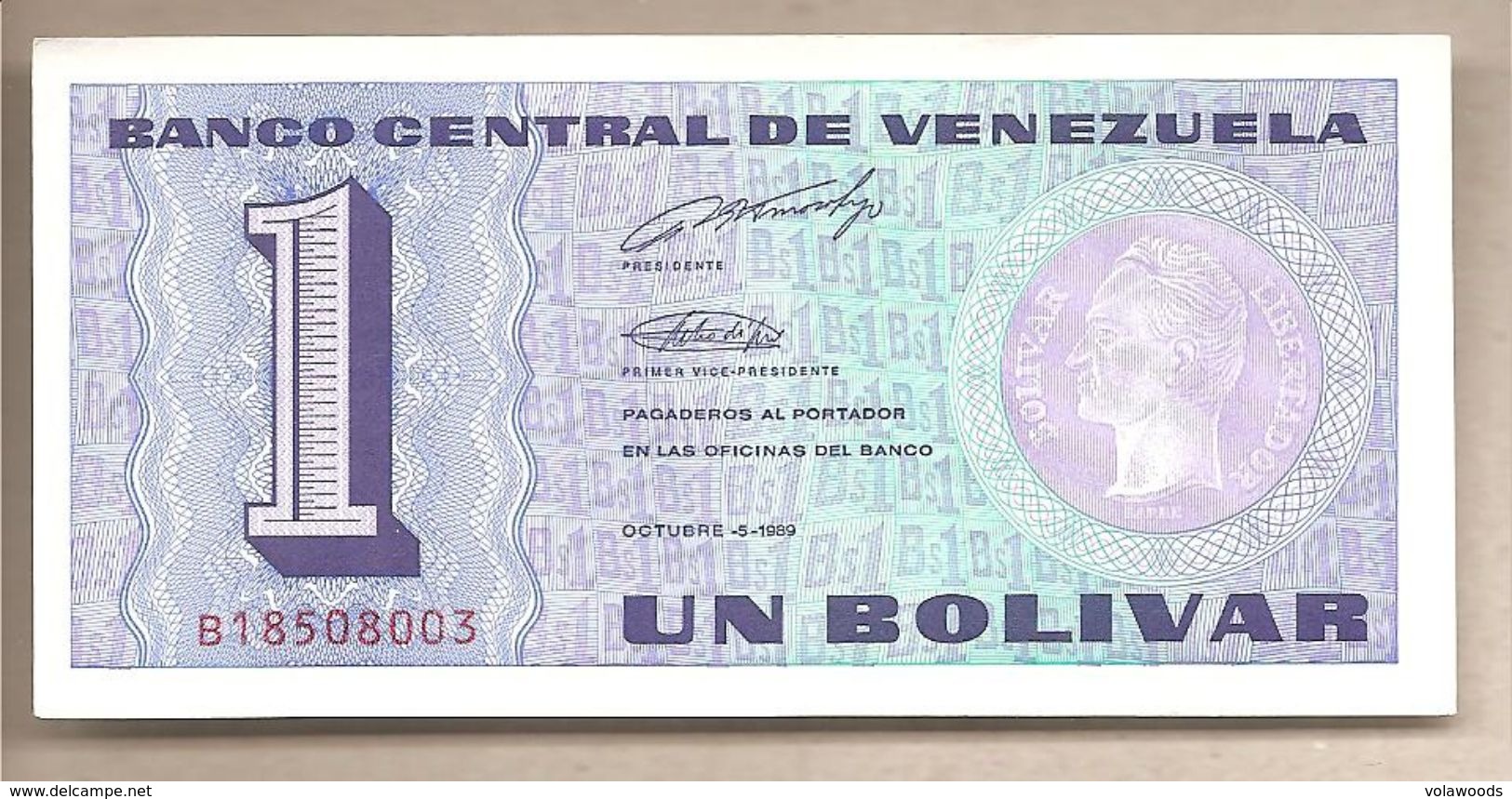 Venezuela - Banconota Non Circolata FdS Da 1 Bolivar P-68 - 1989 - Venezuela