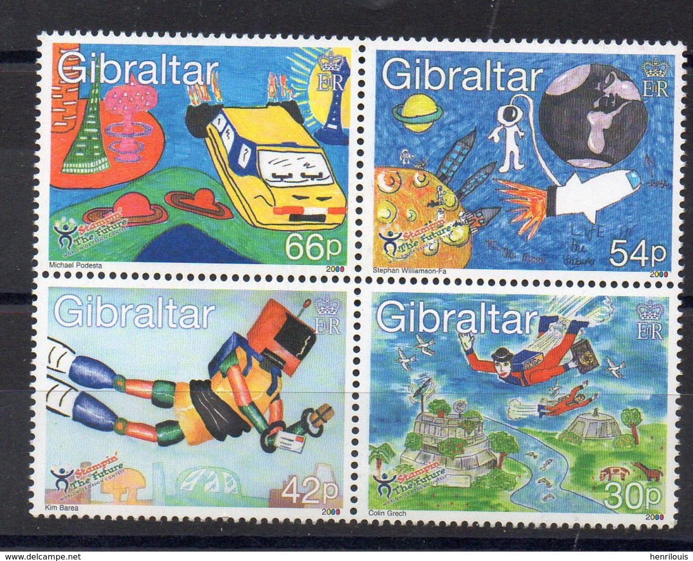GIBRALTAR  Timbres Neufs ** De 2000  ( Ref 5150 )  Dessin -  Enfance - Gibraltar
