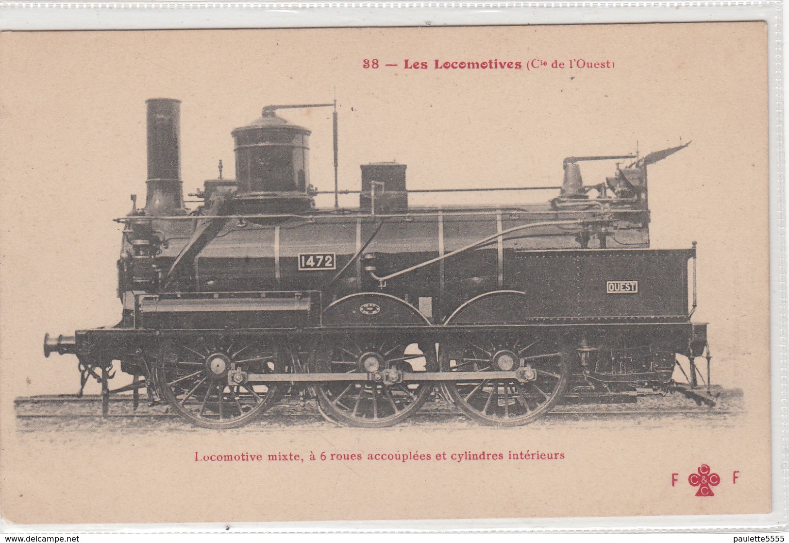 CPA-LOCOMOTIVES-(Cie De L'ouest)Locomotive Mixte,à 6 Roues Accouplées Et Cylindres Intérieurs-TBE - Other & Unclassified