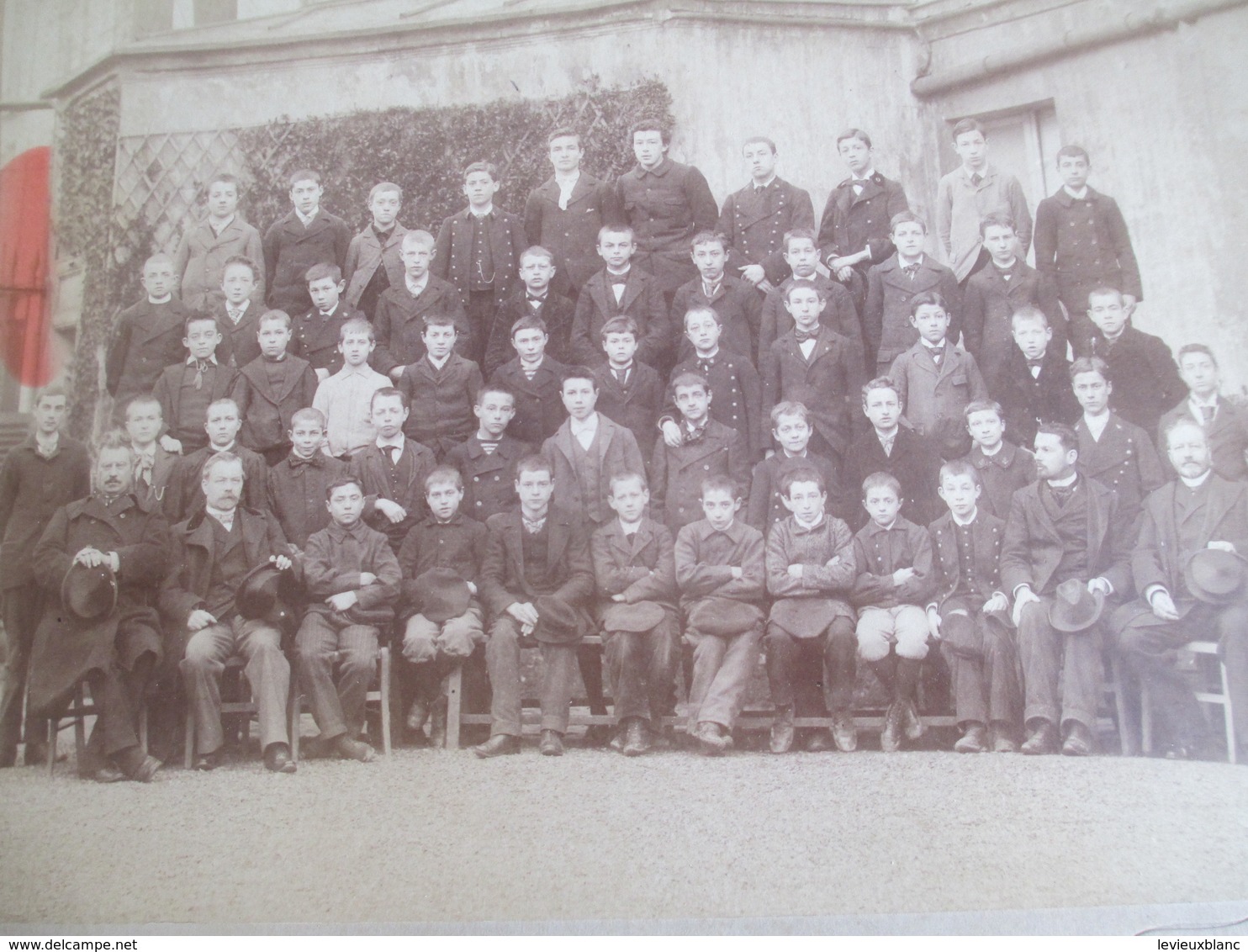 Grande Photographie Montée Sur Carton/Groupe D’écoliers Avec Professeurs/Pierre PETIT/ Paris/Vers  1890-1910    PHOTN292 - Anciennes (Av. 1900)