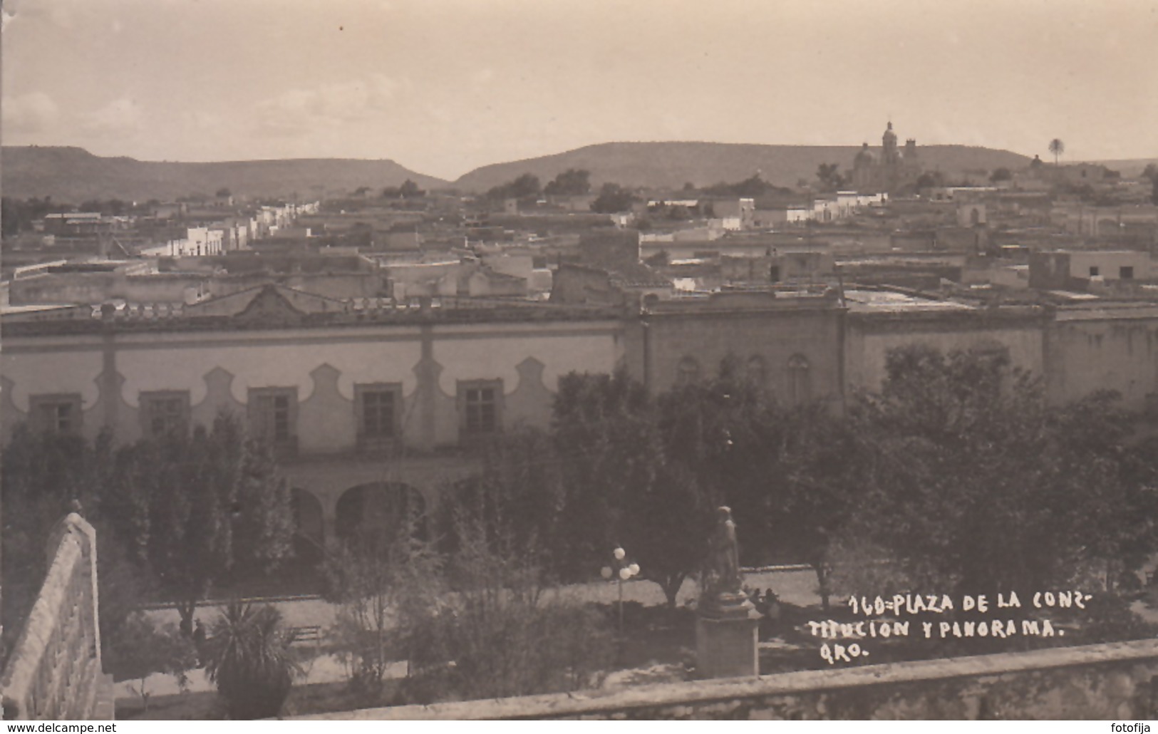 RPPC PLAZA CONSTITUCION Y PANORAMA  QUERETARO MEXICO - México