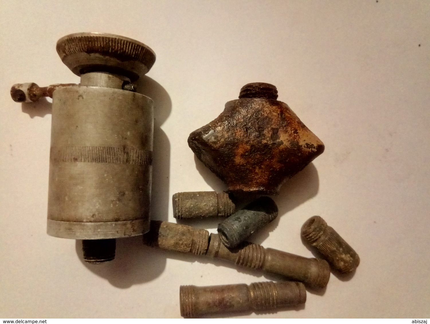 Lot  German Mine Parts (Neutralisé) Fusee Projektil Obus Grenade - Armes Neutralisées