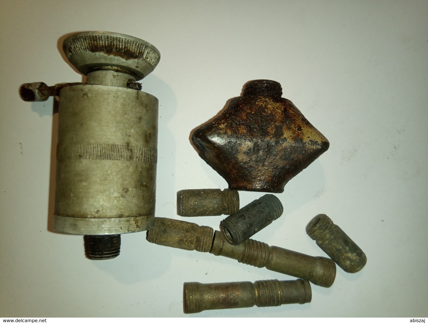 Lot  German Mine Parts (Neutralisé) Fusee Projektil Obus Grenade - Decorative Weapons